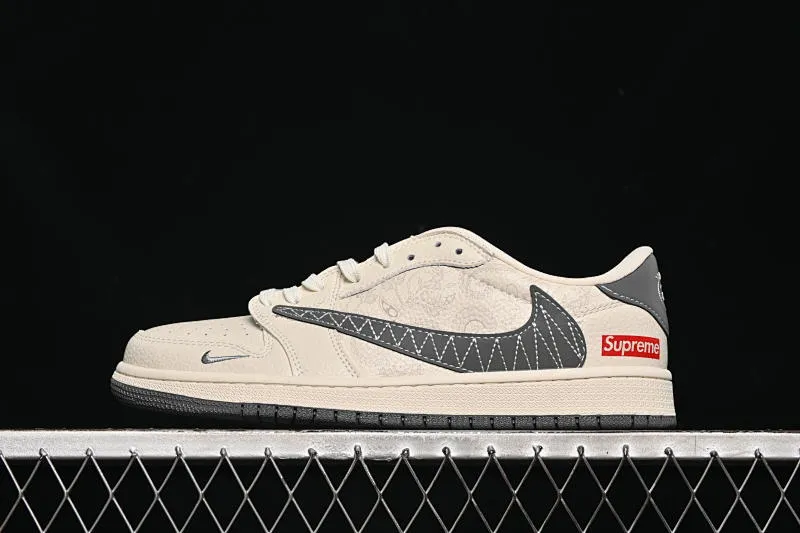 All categories Air Jordan Jordan series basketball shoes Air Jordan 1 Low High-end customized low-top sneakers Travis Scott x Fragment Design x Air Jordan 1 Low OG SP AJ1 Joe 1 Supreme co-branded off-white dark flower low-top cultural casual sneakers XS2025-050